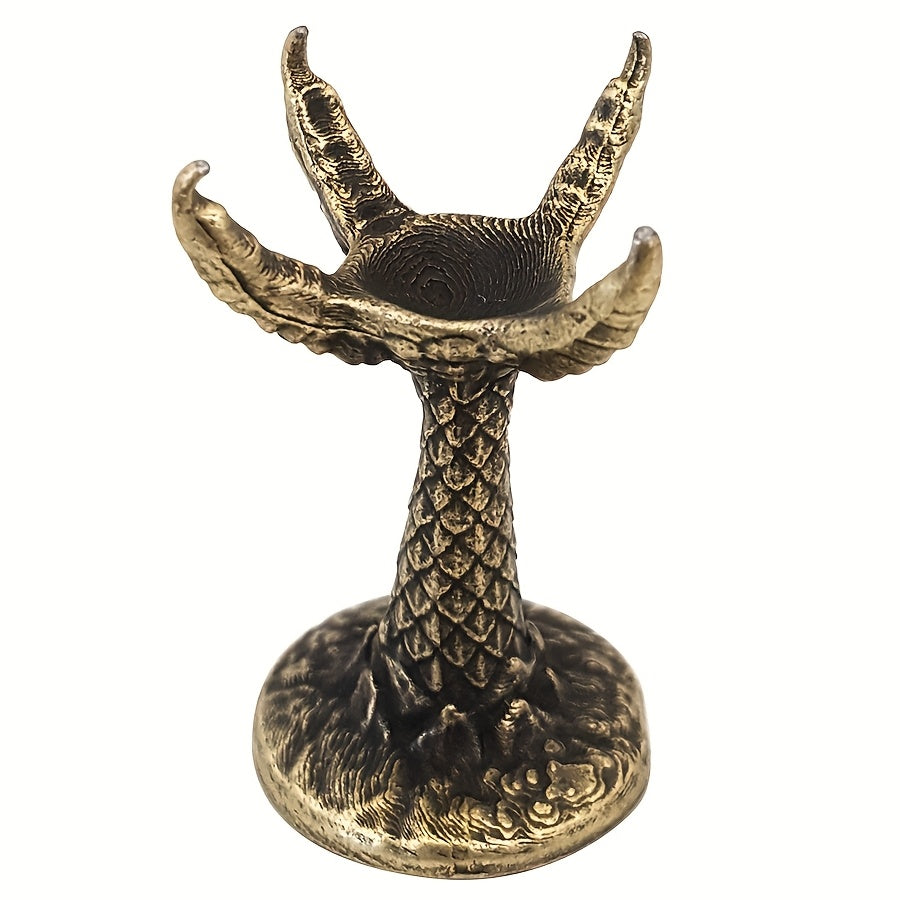 1 Elegant Dragon Claw Crystal Ball Holder - Ornate Metal Base with Textured Finish, Classic Style Home & Office Decor, Ideal for Holiday Gifts, Animal Theme Display (Ball Not Included), Office Decorative Piece|Ornate Decorati