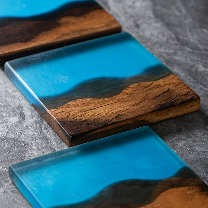4pcs, Round Coaster, Wooden Coasters, Bar Coaster For Drinks, Heat Insulation Mat, Modern Coasters For Bar Kitchen Home Apartment, Housewarming Gift, Birthday Gift, Stylish Home Decor