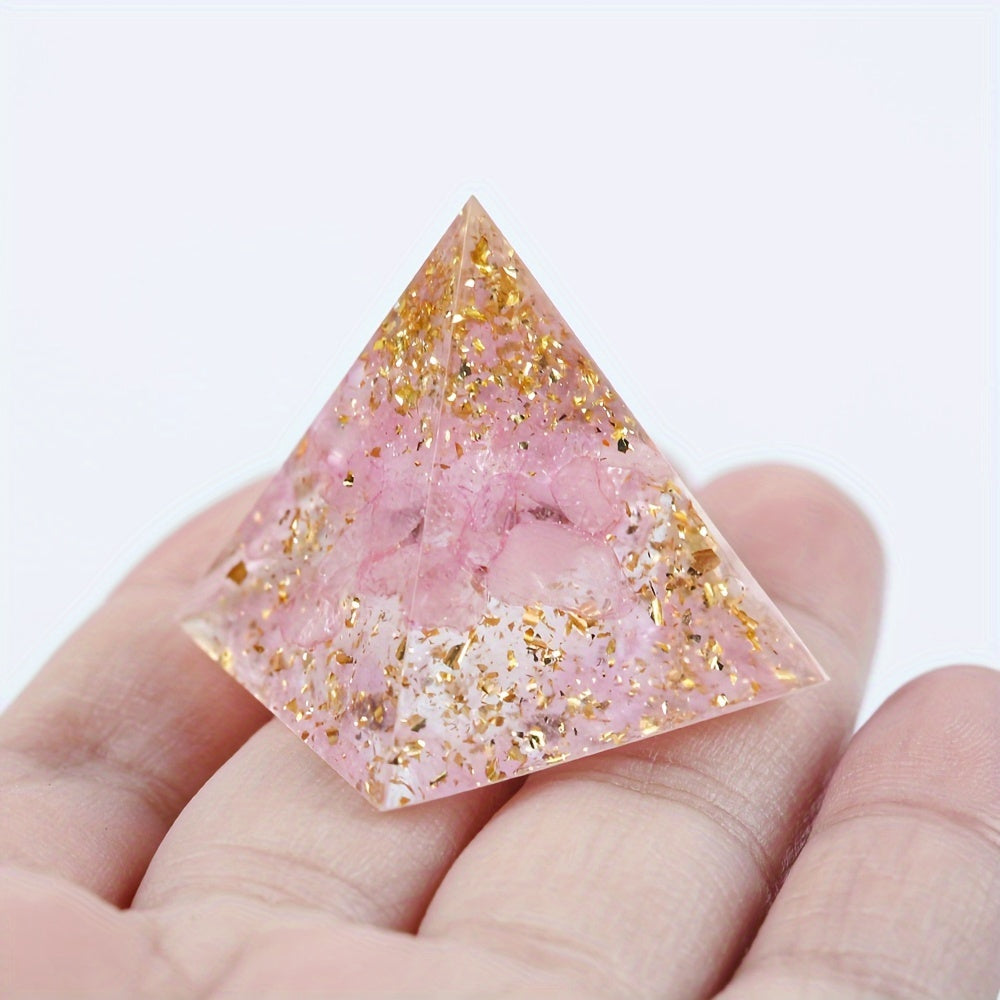 1pc 3cm Crystal Crushed Stone Ornament, Collectible Figurines Resin Drop Glue Desktop Small Ornament, Creative Holiday Gift, Tabletop Decoration, Christmas Gift