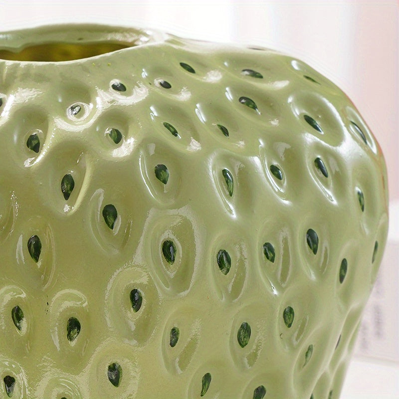 1pc, Handcrafted Resin Strawberry Vase - Perfect for Home Decor, Weddings, and More!