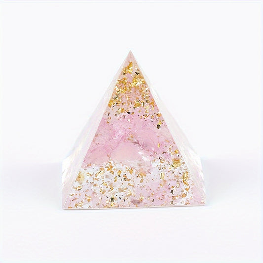 1pc Crystal Fragment Ornament, Pyramid Triangle Epoxy Resin Drop Glue Desktop Small Ornament, Holiday Gift, Car Decorations, Home Decorations