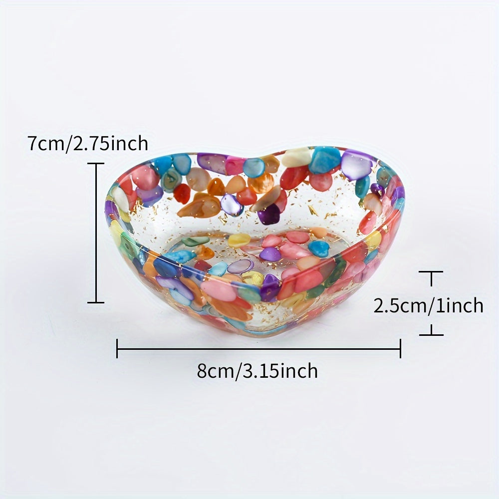 Handmade Resin Love Bowl, Anime-Themed Crystal Jewelry, Versatile Indoor & Outdoor Decor, Ideal for Christmas, Halloween, Easter, Hanukkah, Thanksgiving - No Electricity Needed