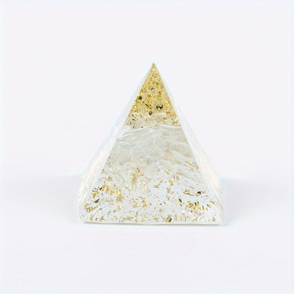1pc Crystal Fragment Ornament, Pyramid Triangle Epoxy Resin Drop Glue Desktop Small Ornament, Holiday Gift, Car Decorations, Home Decorations