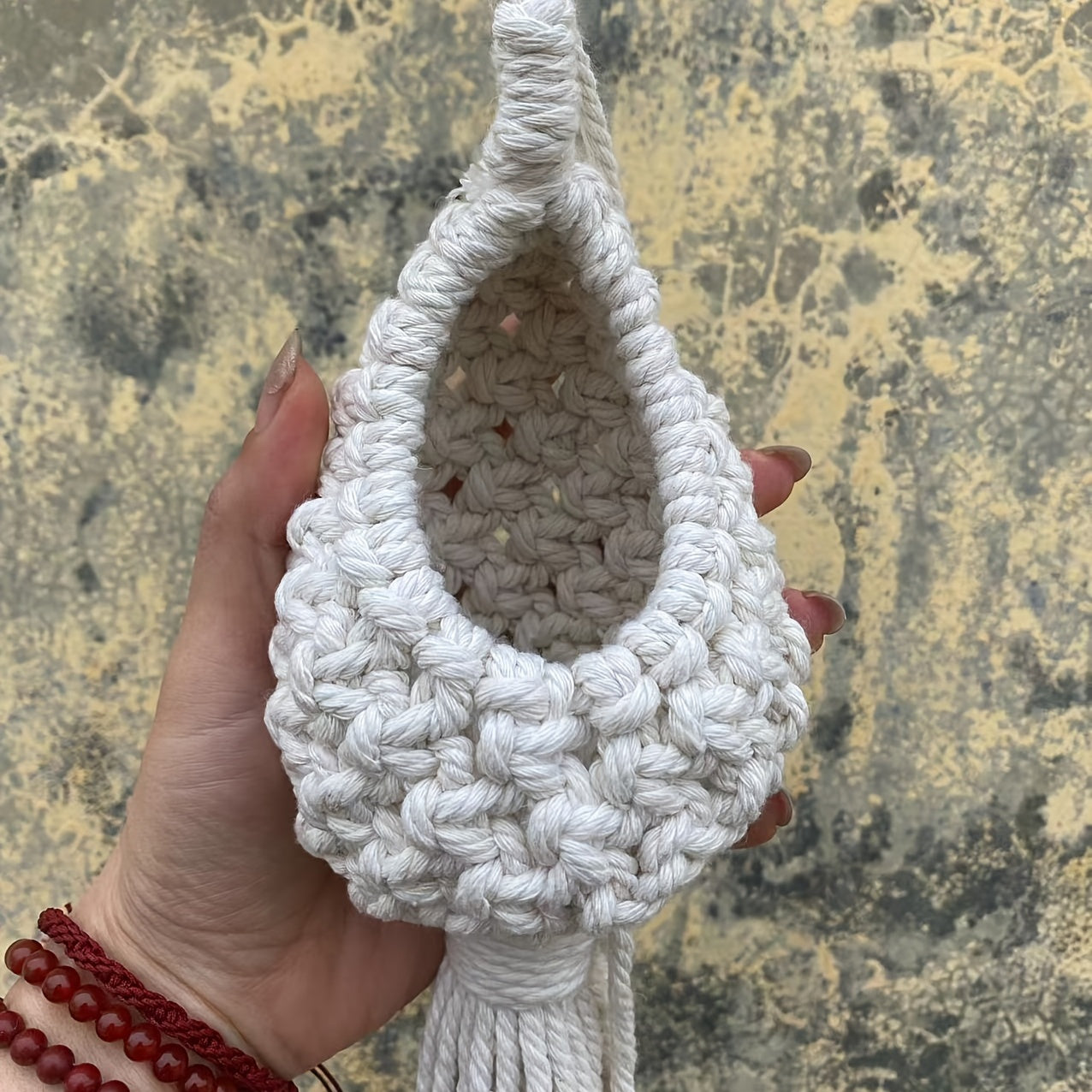 Gounong Handmade 1/2/3pcs, Indoor Small Plants, Bohemian Home Decoration Room Decoration Garden Indoor Garden, Hanging Flower Pots, Indoor Jungle, Bohemian Hanging Plants Hanging Air Plants Hanging Basket,