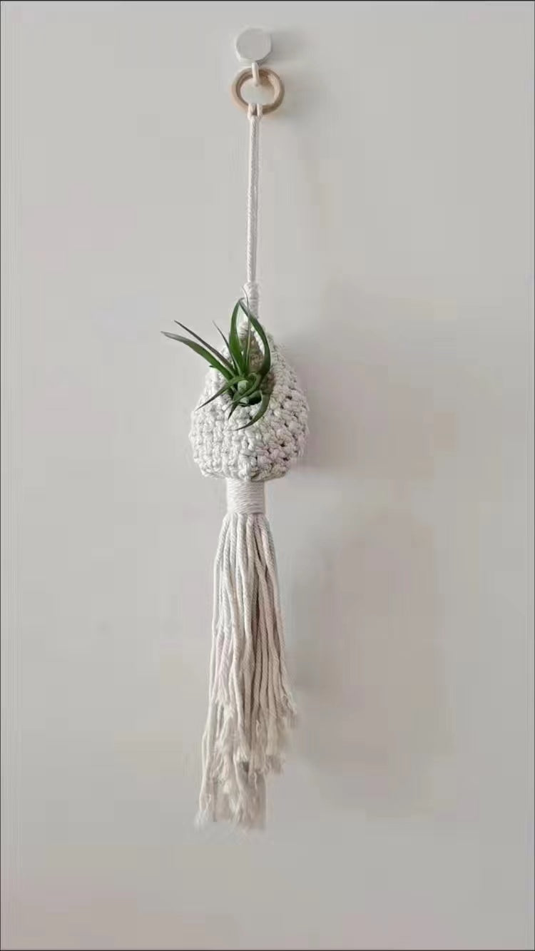 Gounong Handmade 1/2/3pcs, Indoor Small Plants, Bohemian Home Decoration Room Decoration Garden Indoor Garden, Hanging Flower Pots, Indoor Jungle, Bohemian Hanging Plants Hanging Air Plants Hanging Basket,
