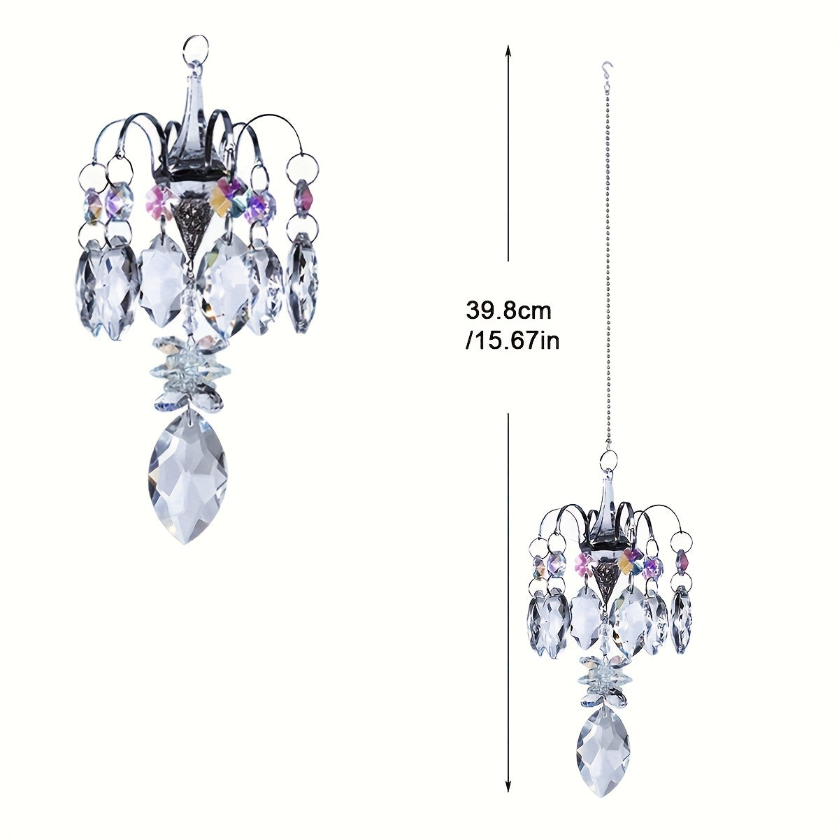 Crystal Bead Chandelier Branch Mirror Hanging Ornament, Prism Rainbow Manufacturer, Suitable for Home, Garden, Car, Anniversary Gift, Party Gift, Christmas Present, Perfect Gift for Any Occasion