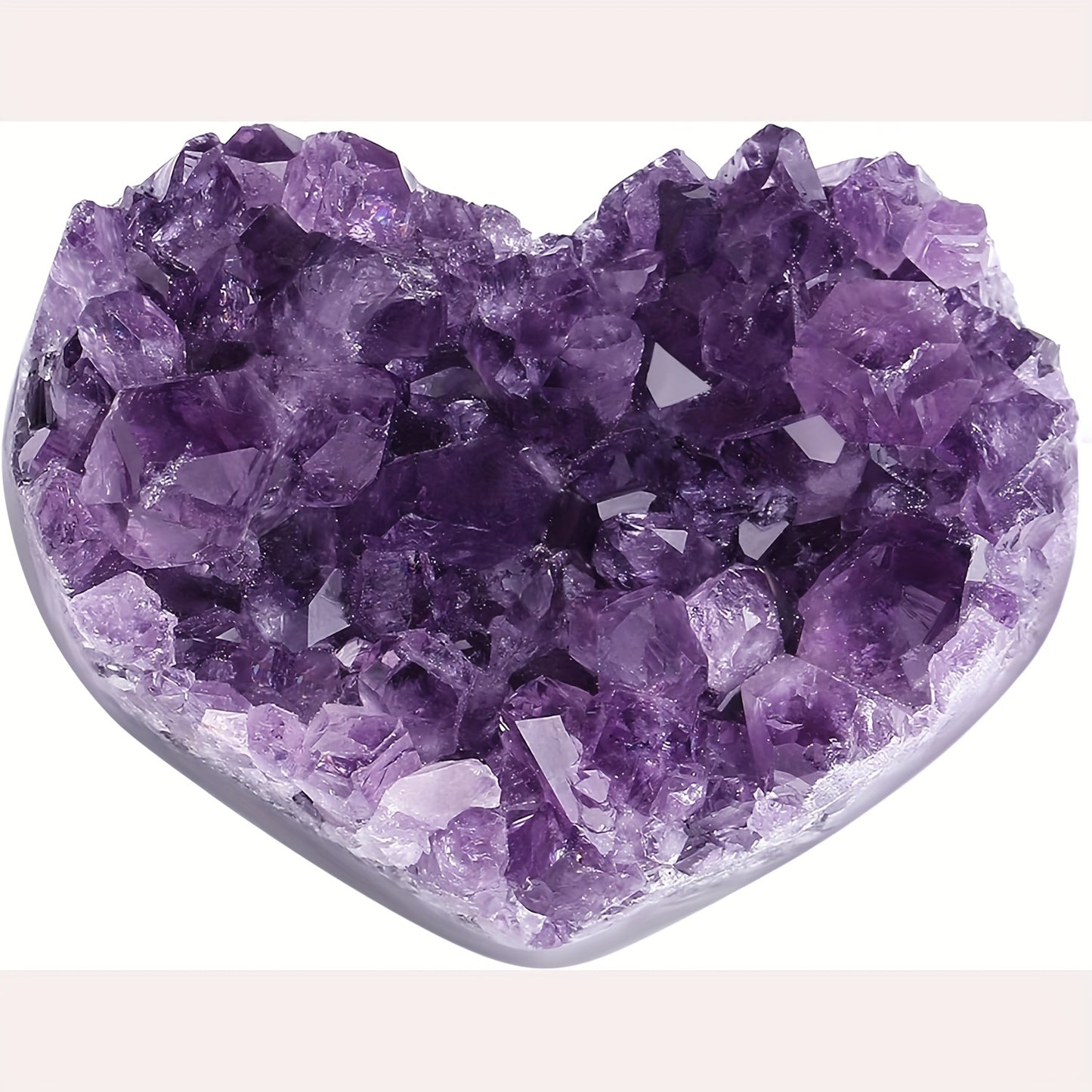 One natural amethyst, heart-shaped crystal ornament ranging from 1.18 to 3.99 cm for home decor and gifting
