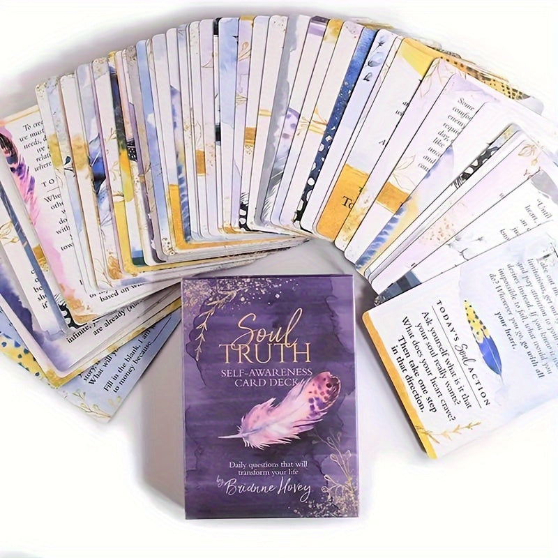 Soul Truth Self-Awareness Tarot Card Deck - Novelty & Gag Toys for Spiritual Growth, Mindfulness, and Personal Reflection