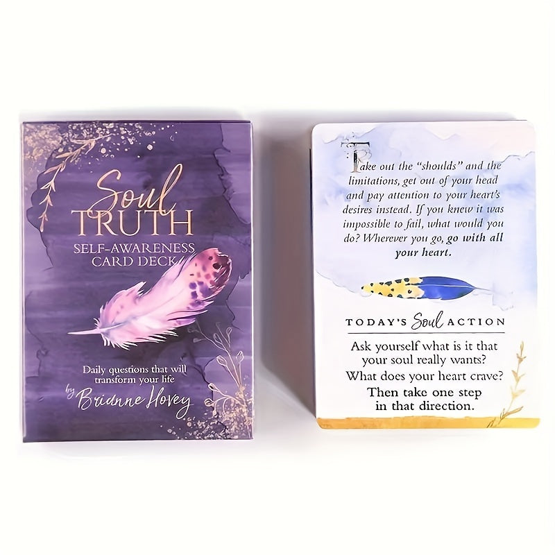 Soul Truth Self-Awareness Tarot Card Deck - Novelty & Gag Toys for Spiritual Growth, Mindfulness, and Personal Reflection