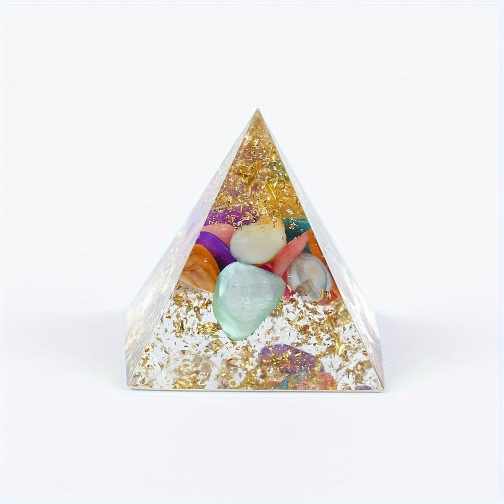 1pc 3cm Crystal Crushed Stone Ornament, Collectible Figurines Resin Drop Glue Desktop Small Ornament, Creative Holiday Gift, Tabletop Decoration, Christmas Gift