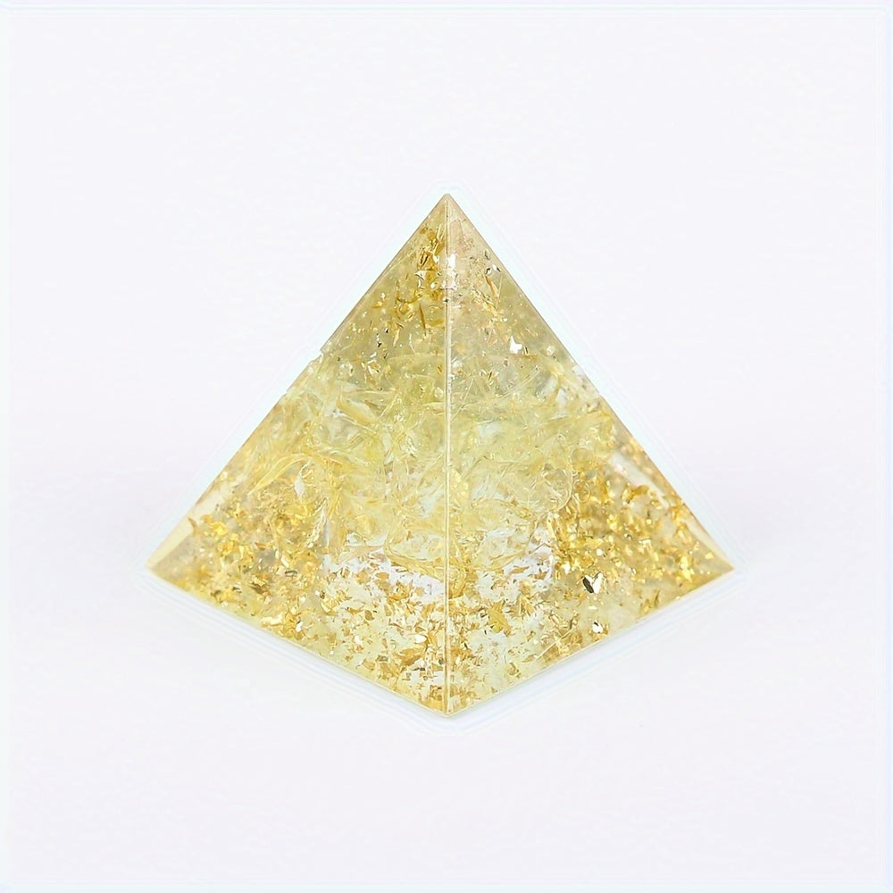 1pc 3cm Crystal Crushed Stone Ornament, Collectible Figurines Resin Drop Glue Desktop Small Ornament, Creative Holiday Gift, Tabletop Decoration, Christmas Gift