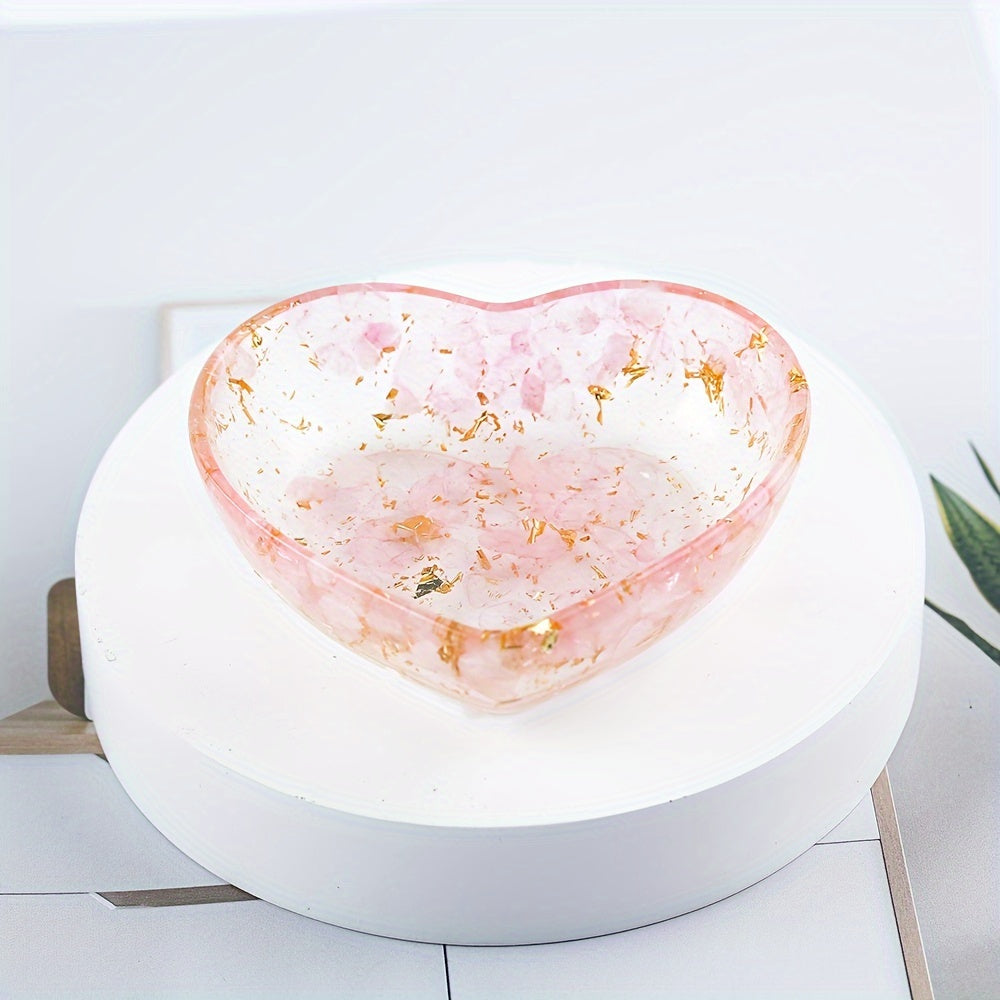 Handmade Resin Love Bowl, Anime-Themed Crystal Jewelry, Versatile Indoor & Outdoor Decor, Ideal for Christmas, Halloween, Easter, Hanukkah, Thanksgiving - No Electricity Needed