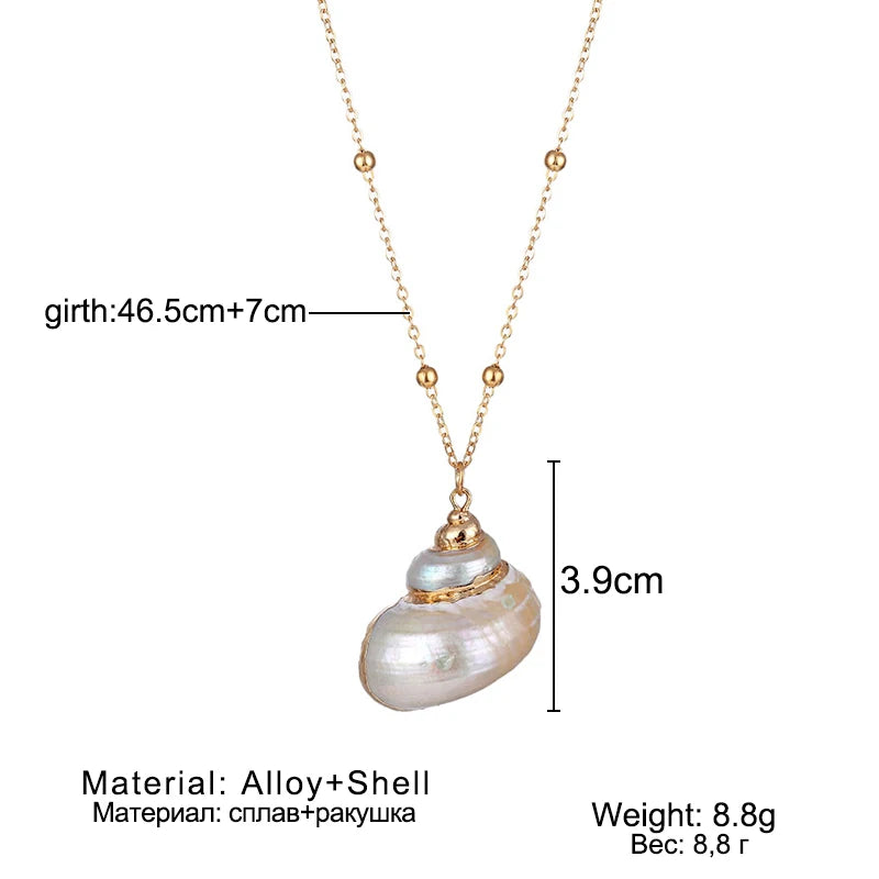Hot 2019 Bohemia Conch Shells Necklace Sea Beach Pendant Necklace For Women Female Cowrie Summer Party Gift Jewelry