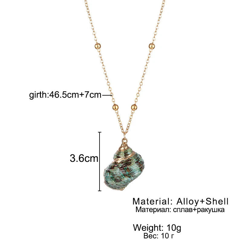 Hot 2019 Bohemia Conch Shells Necklace Sea Beach Pendant Necklace For Women Female Cowrie Summer Party Gift Jewelry