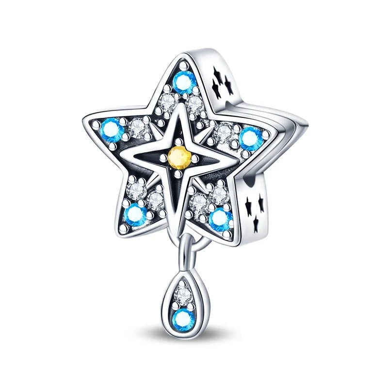 925 Sterling Silver Classic Sun Moon Stars Magic Tarot Charms Pendants For Women Fit 925 Original Bracelets DIY Jewelry