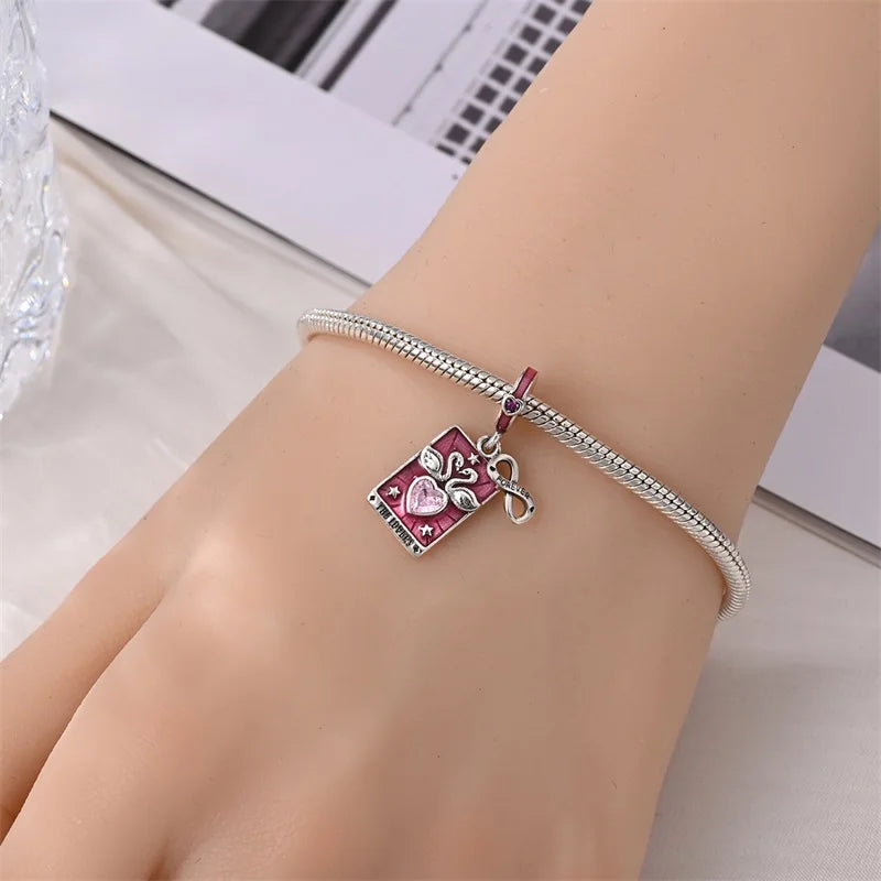 925 Sterling Silver Classic Sun Moon Stars Magic Tarot Charms Pendants For Women Fit 925 Original Bracelets DIY Jewelry