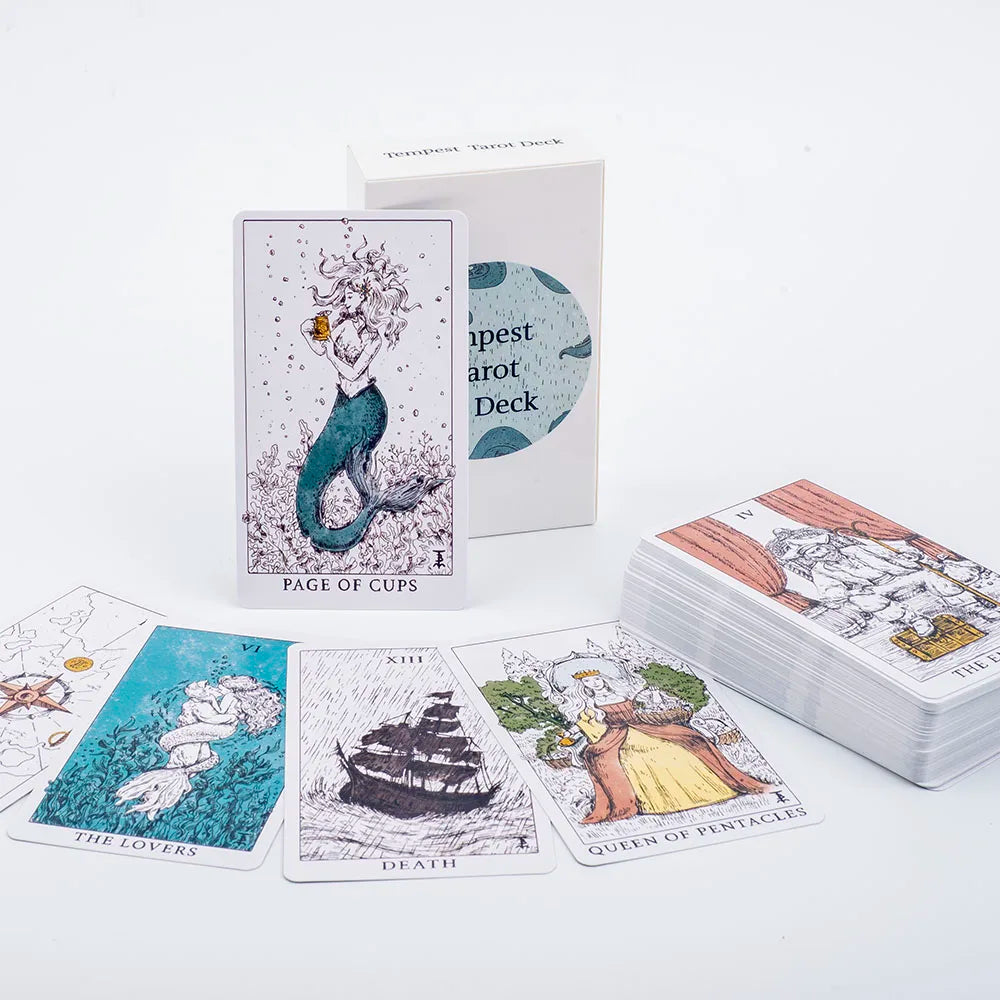 Cat Tarot A 78 Card Deck High Quality English Version Board Game for Easy and Fun Fortune Telling Perfect for Family Gatherings