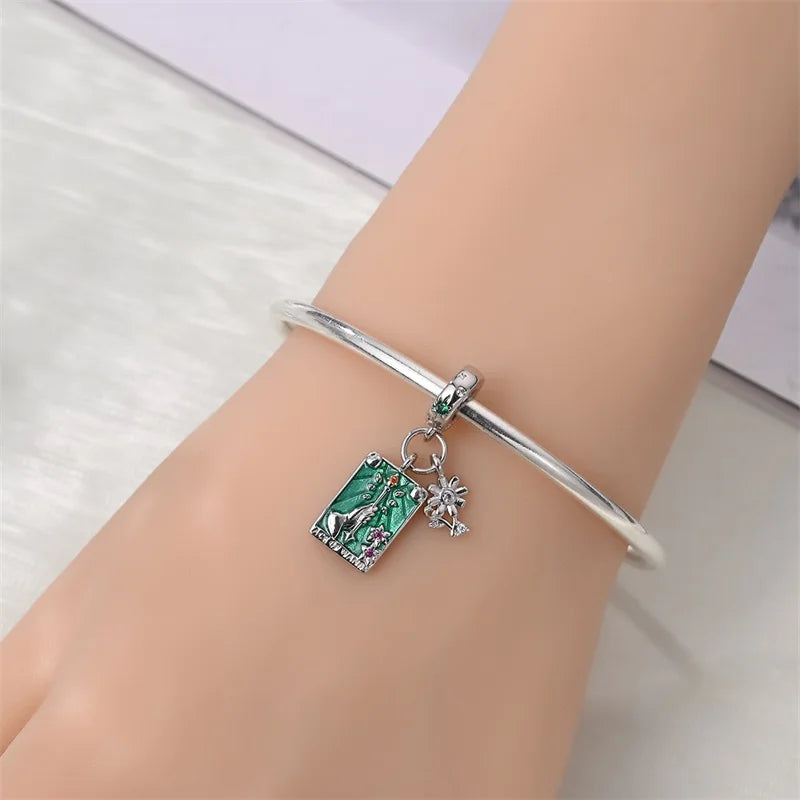 925 Sterling Silver Classic Sun Moon Stars Magic Tarot Charms Pendants For Women Fit 925 Original Bracelets DIY Jewelry