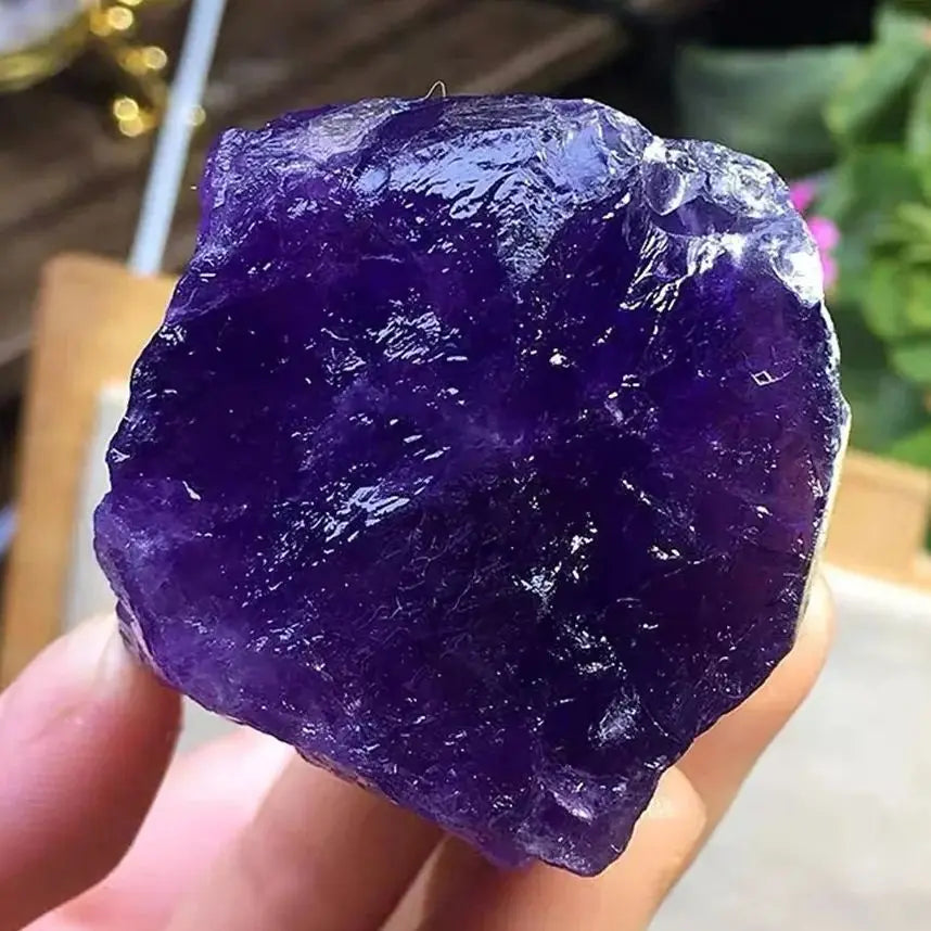 Raw Amethyst Quartz – Reiki Healing Crystal for Meditation & Room Decor