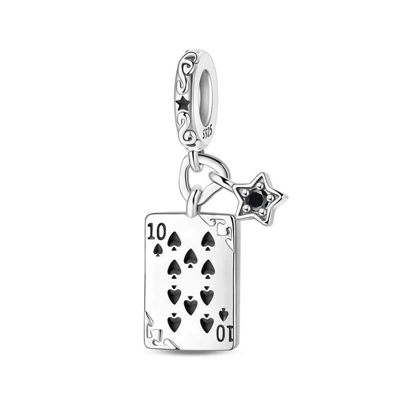 925 Sterling Silver Classic Sun Moon Stars Magic Tarot Charms Pendants For Women Fit 925 Original Bracelets DIY Jewelry