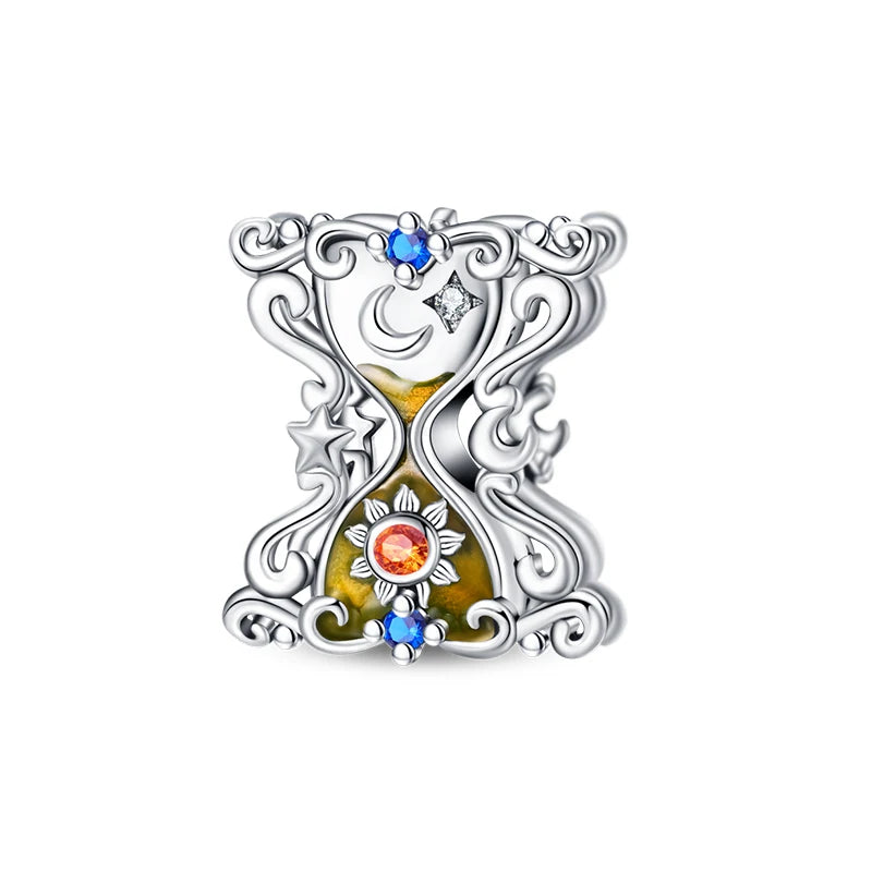 925 Sterling Silver Classic Sun Moon Stars Magic Tarot Charms Pendants For Women Fit 925 Original Bracelets DIY Jewelry