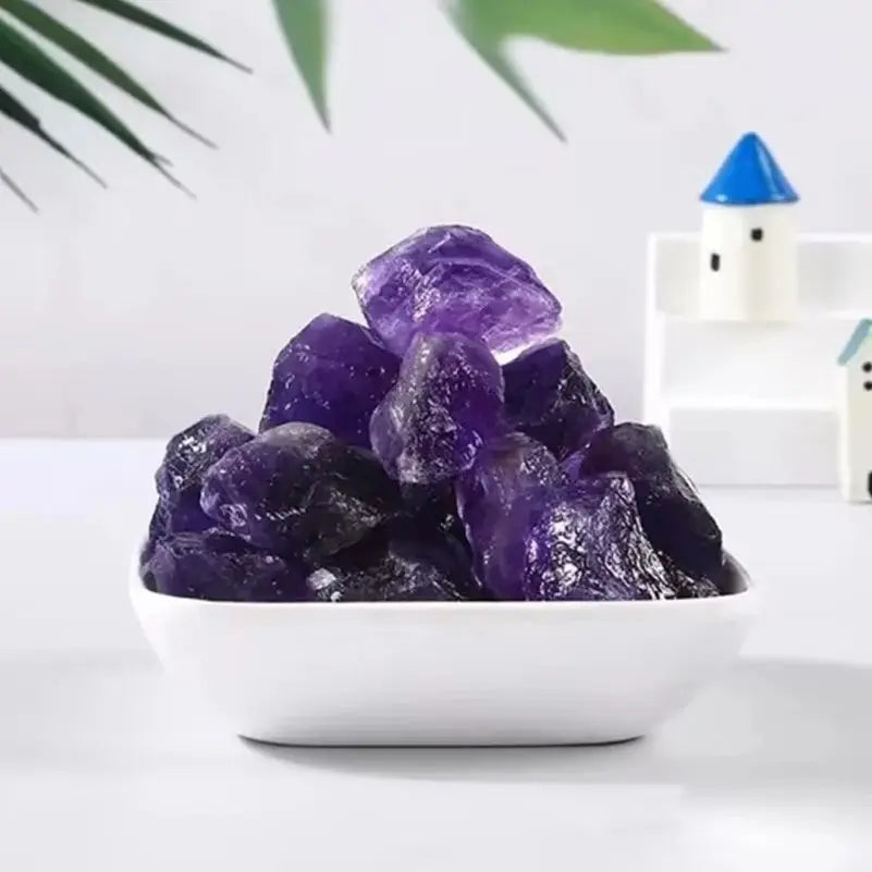 Raw Amethyst Quartz – Reiki Healing Crystal for Meditation & Room Decor