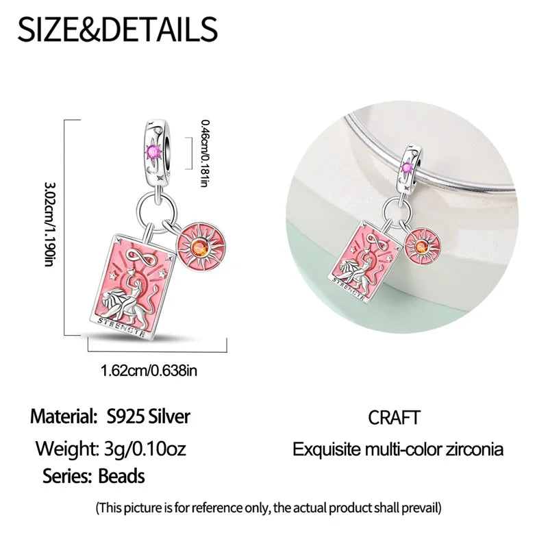 925 Sterling Silver Classic Sun Moon Stars Magic Tarot Charms Pendants For Women Fit 925 Original Bracelets DIY Jewelry