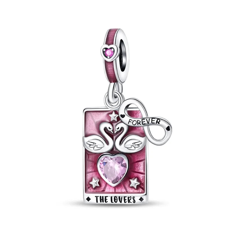 925 Sterling Silver Classic Sun Moon Stars Magic Tarot Charms Pendants For Women Fit 925 Original Bracelets DIY Jewelry