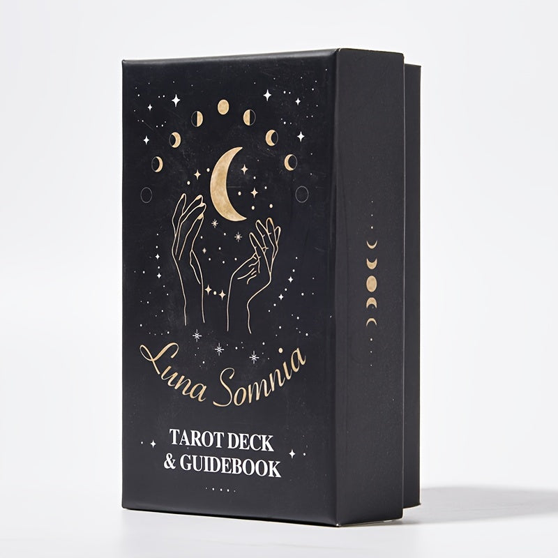 KEPNOY Luna Somnia Tarot Deck with Guidebook, 78-Card Standard Size, Paper Material, Fortune Telling Game for Halloween, Christmas, Thanksgiving Gift