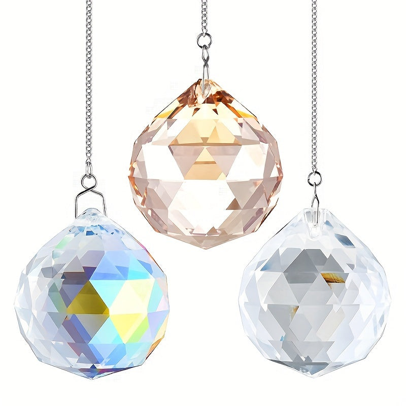 UNICI Crystal Suncatcher Prism Ball - Feng Shui Window Hanging Pendant 40mm for Rainbow Catcher