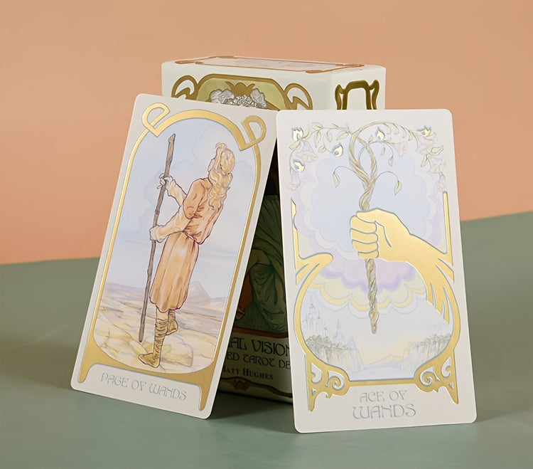 KEPNOY Ethereal Visions Tarot Deck - 78 Cards, Standard Size, Fortune Telling & Party Game, Perfect for Halloween, Thanksgiving, Christmas Gifts