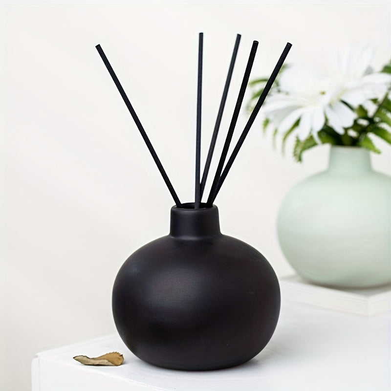 1pc Ceramic Fragrance Reed Diffuser Bottle Ceramic Vase Round Diffuser Jar 8.99cm Fragrance Accessories Use for DIY Replacement