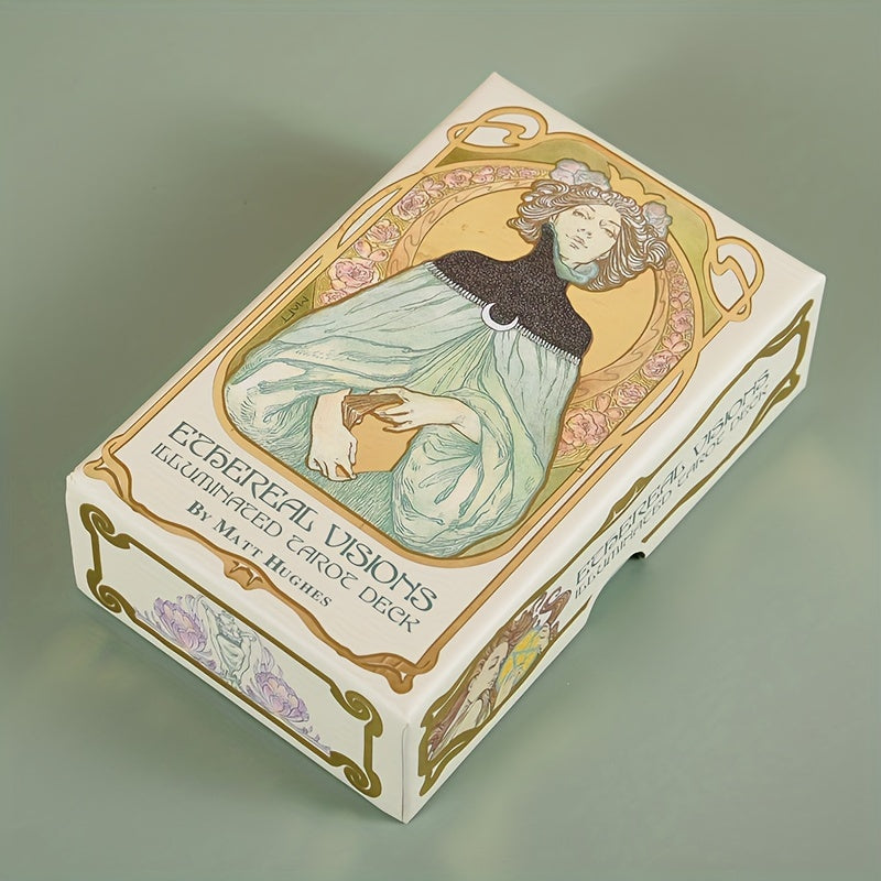 KEPNOY Ethereal Visions Tarot Deck - 78 Cards, Standard Size, Fortune Telling & Party Game, Perfect for Halloween, Thanksgiving, Christmas Gifts