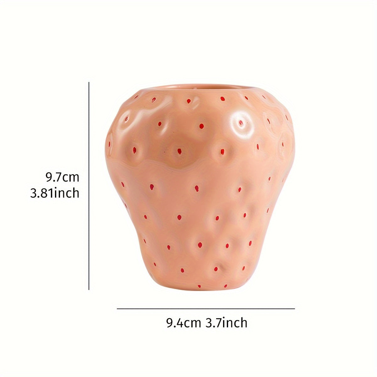 1pc, Handcrafted Resin Strawberry Vase - Perfect for Home Decor, Weddings, and More!