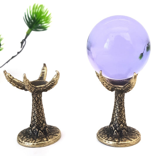 1 Elegant Dragon Claw Crystal Ball Holder - Ornate Metal Base with Textured Finish, Classic Style Home & Office Decor, Ideal for Holiday Gifts, Animal Theme Display (Ball Not Included), Office Decorative Piece|Ornate Decorati