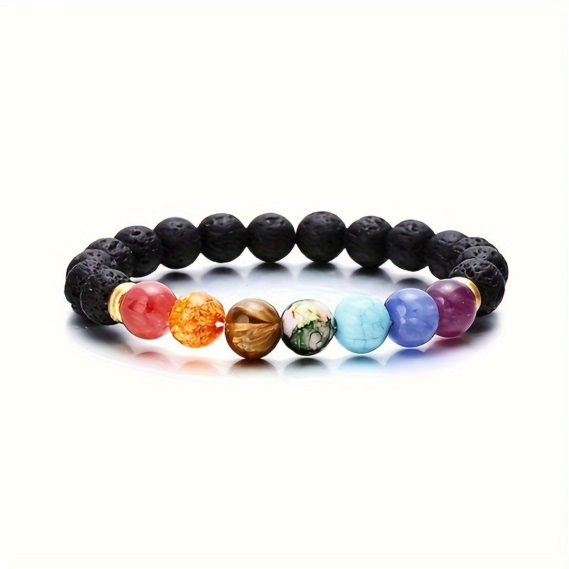 Colorful Lava Stone Bracelet