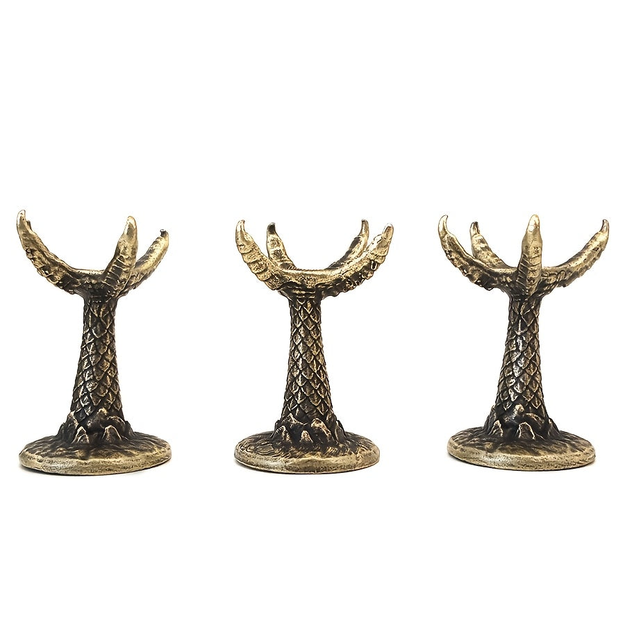 1 Elegant Dragon Claw Crystal Ball Holder - Ornate Metal Base with Textured Finish, Classic Style Home & Office Decor, Ideal for Holiday Gifts, Animal Theme Display (Ball Not Included), Office Decorative Piece|Ornate Decorati