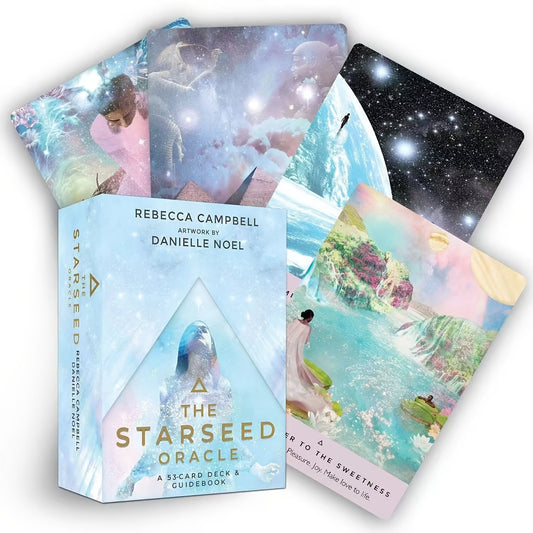 The Starseed Oracle 55-Card Tarot Deck, Card Stock Material, Spiritual Guidance and Insight Tool, Includes Guidebook