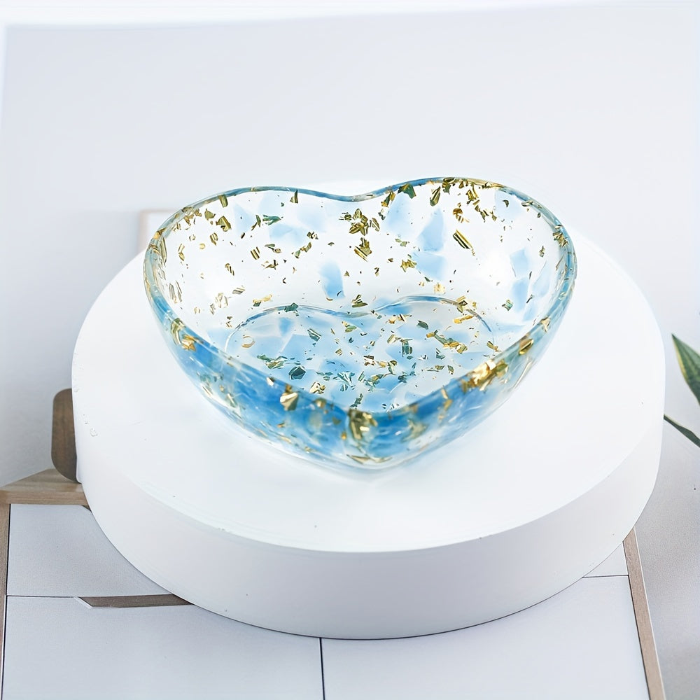 Handmade Resin Love Bowl, Anime-Themed Crystal Jewelry, Versatile Indoor & Outdoor Decor, Ideal for Christmas, Halloween, Easter, Hanukkah, Thanksgiving - No Electricity Needed