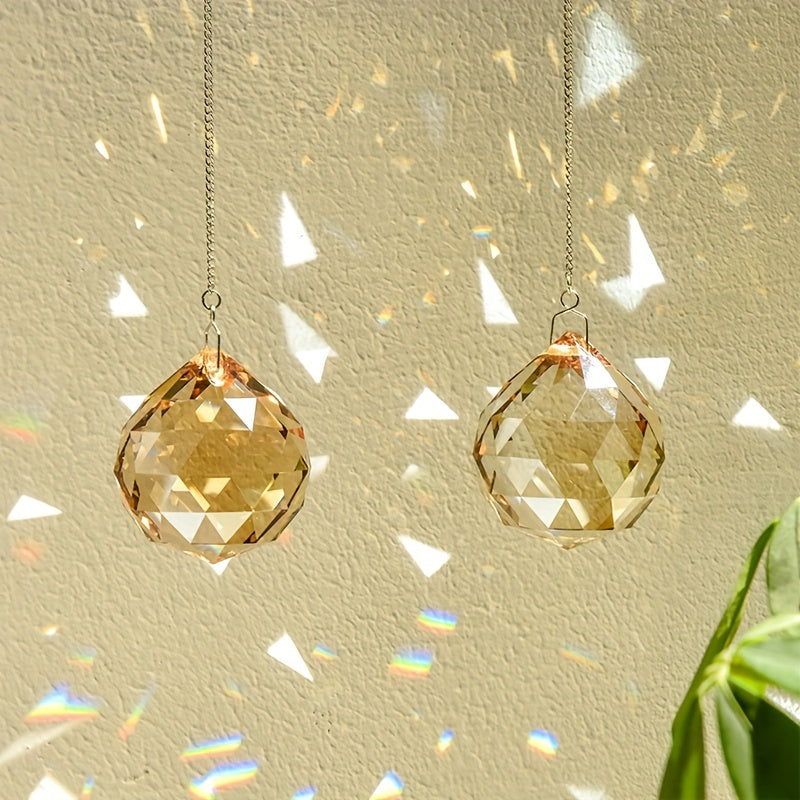 UNICI Crystal Suncatcher Prism Ball - Feng Shui Window Hanging Pendant 40mm for Rainbow Catcher