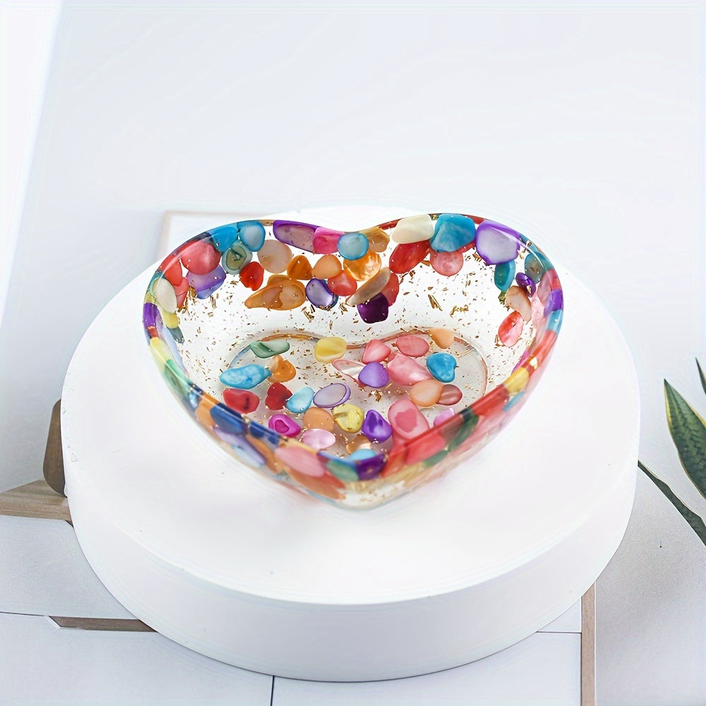 Handmade Resin Love Bowl, Anime-Themed Crystal Jewelry, Versatile Indoor & Outdoor Decor, Ideal for Christmas, Halloween, Easter, Hanukkah, Thanksgiving - No Electricity Needed