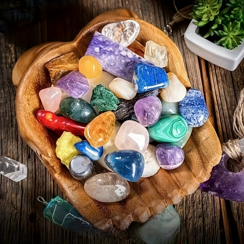 Chic Wooden Handheld Bowl with Crystal Accents - Versatile Decorative Storage for Home & Bedroom, Waterproof, Unique Design