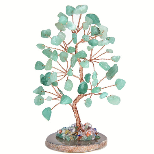 1pc Crystal Tree, Crystal Stone Natural Reiki Crystal Gemstone 7 Chakra Healing Crystal, Shaking Money Tree, Home Office Desk Crystal Decoration Gemstone Energy Decoration Reiki Luck Crystal Gift Home Decor Simulation Plant S