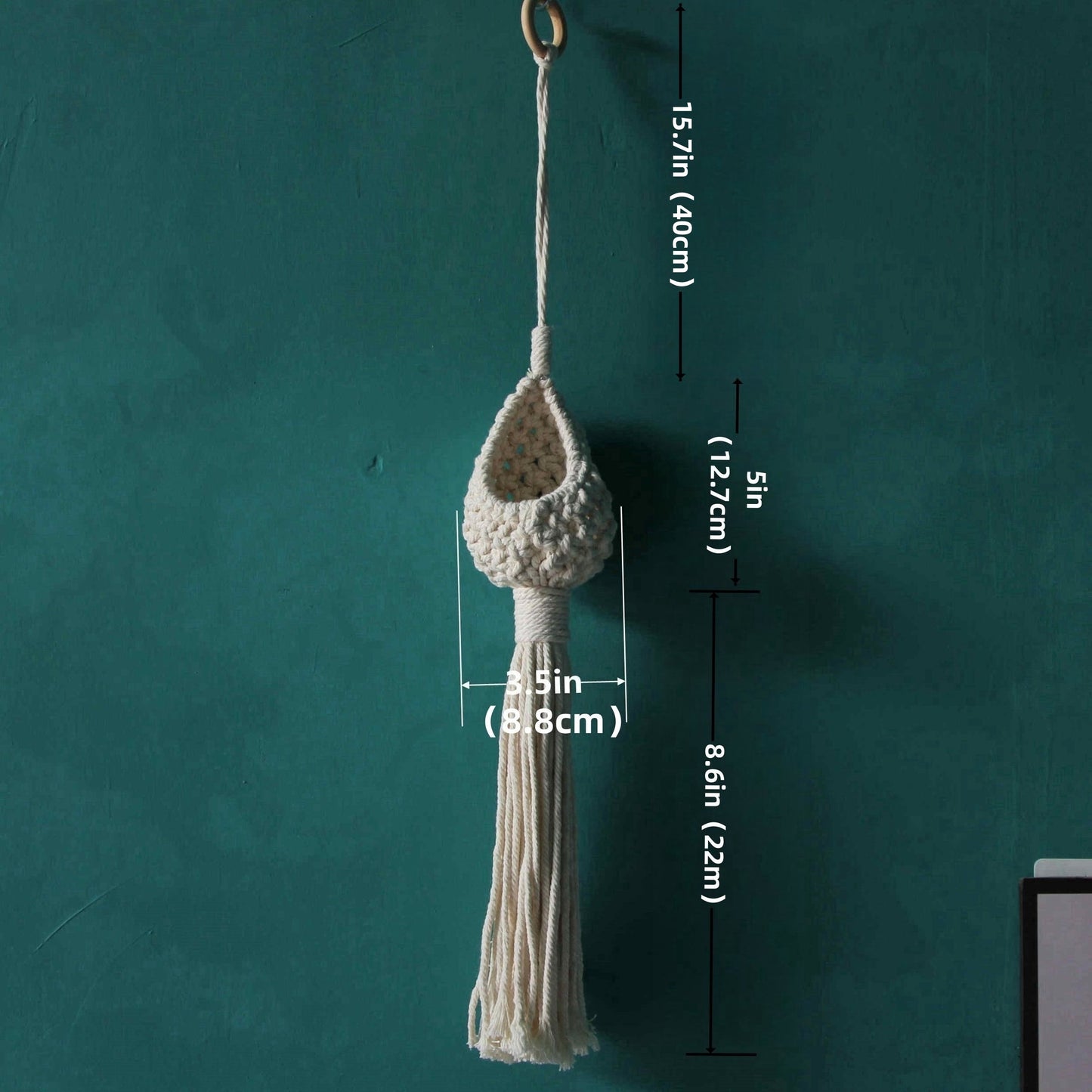 Gounong Handmade 1/2/3pcs, Indoor Small Plants, Bohemian Home Decoration Room Decoration Garden Indoor Garden, Hanging Flower Pots, Indoor Jungle, Bohemian Hanging Plants Hanging Air Plants Hanging Basket,