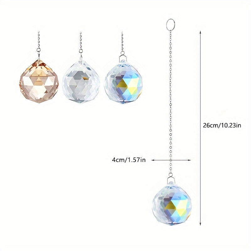 UNICI Crystal Suncatcher Prism Ball - Feng Shui Window Hanging Pendant 40mm for Rainbow Catcher