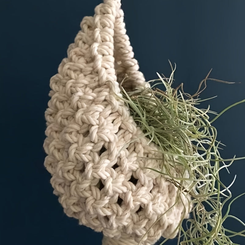 Gounong Handmade 1/2/3pcs, Indoor Small Plants, Bohemian Home Decoration Room Decoration Garden Indoor Garden, Hanging Flower Pots, Indoor Jungle, Bohemian Hanging Plants Hanging Air Plants Hanging Basket,