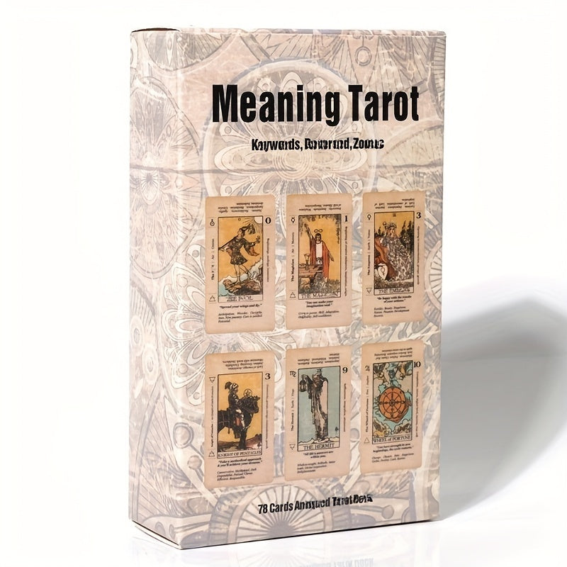Meaning Tarot Card With Meaning On Them Beginner Tarot Keyword Antiqued Tarot Deck Learn Tarot 78 Cards, Gaming Gift