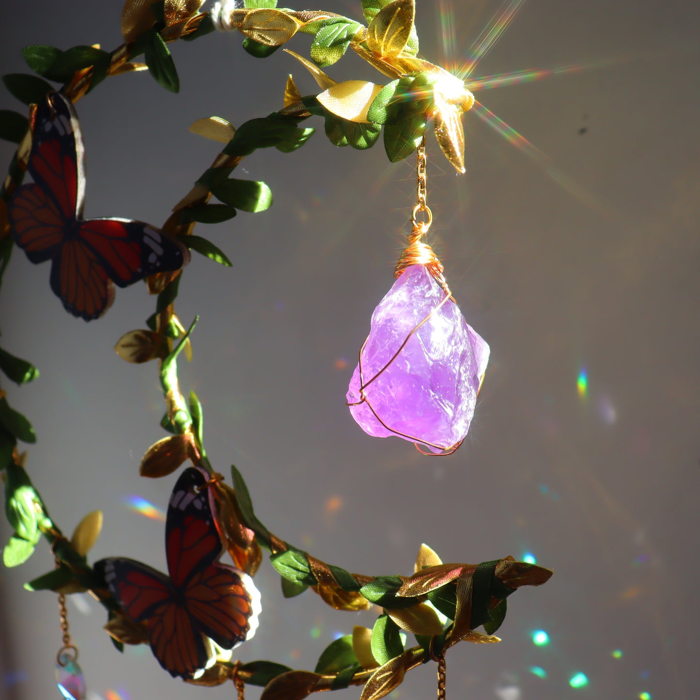 1pc Crystal Sun Catcher, Moon Wind Chime Pendant For Wedding Party Home Decoration Car Hanging Hanging Ornament Suncatcher, Photo Props, Outdoor Decor