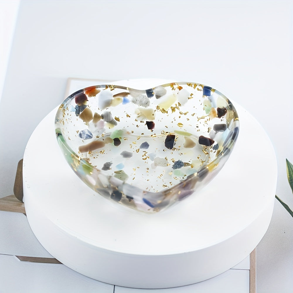 Handmade Resin Love Bowl, Anime-Themed Crystal Jewelry, Versatile Indoor & Outdoor Decor, Ideal for Christmas, Halloween, Easter, Hanukkah, Thanksgiving - No Electricity Needed