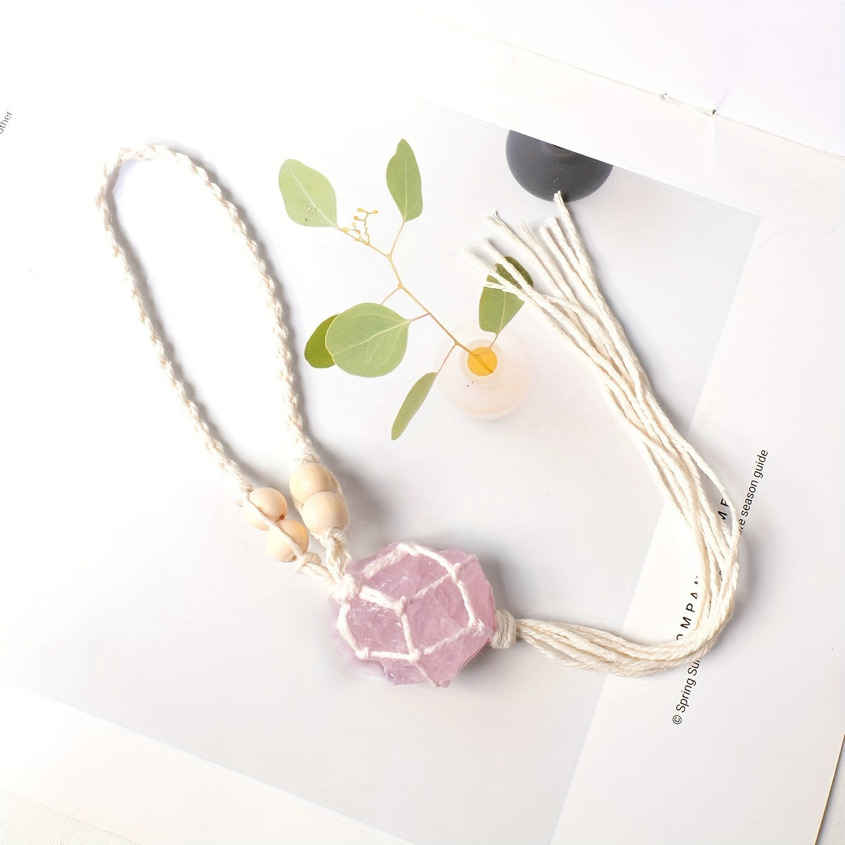 1pc Handmade Natural Crystal Rough Stone Car Pendant - Unique Irregular Shape Home Decoration, No Power Supply, No Feathers, Suitable for All Occasions